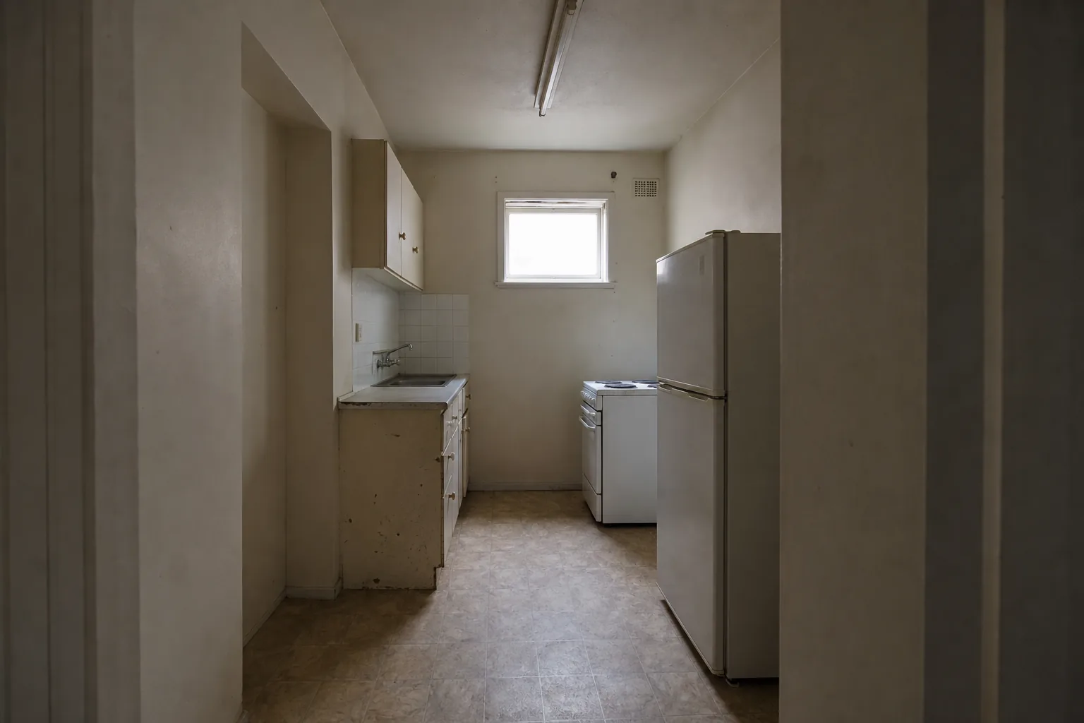 Representative compact inner-city kitchen concept before renovation
